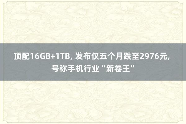 顶配16GB+1TB, 发布仅五个月跌至2976元, 号称手机行业“新卷王”