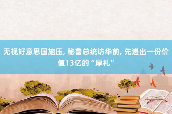 无视好意思国施压, 秘鲁总统访华前, 先递出一份价值13亿的“厚礼”