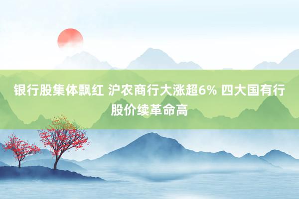 银行股集体飘红 沪农商行大涨超6% 四大国有行股价续革命高