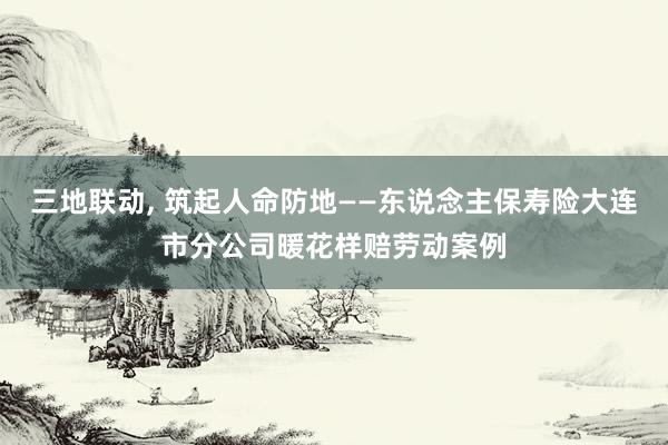 三地联动, 筑起人命防地——东说念主保寿险大连市分公司暖花样赔劳动案例