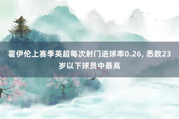 霍伊伦上赛季英超每次射门进球率0.26, 悉数23岁以下球员中最高